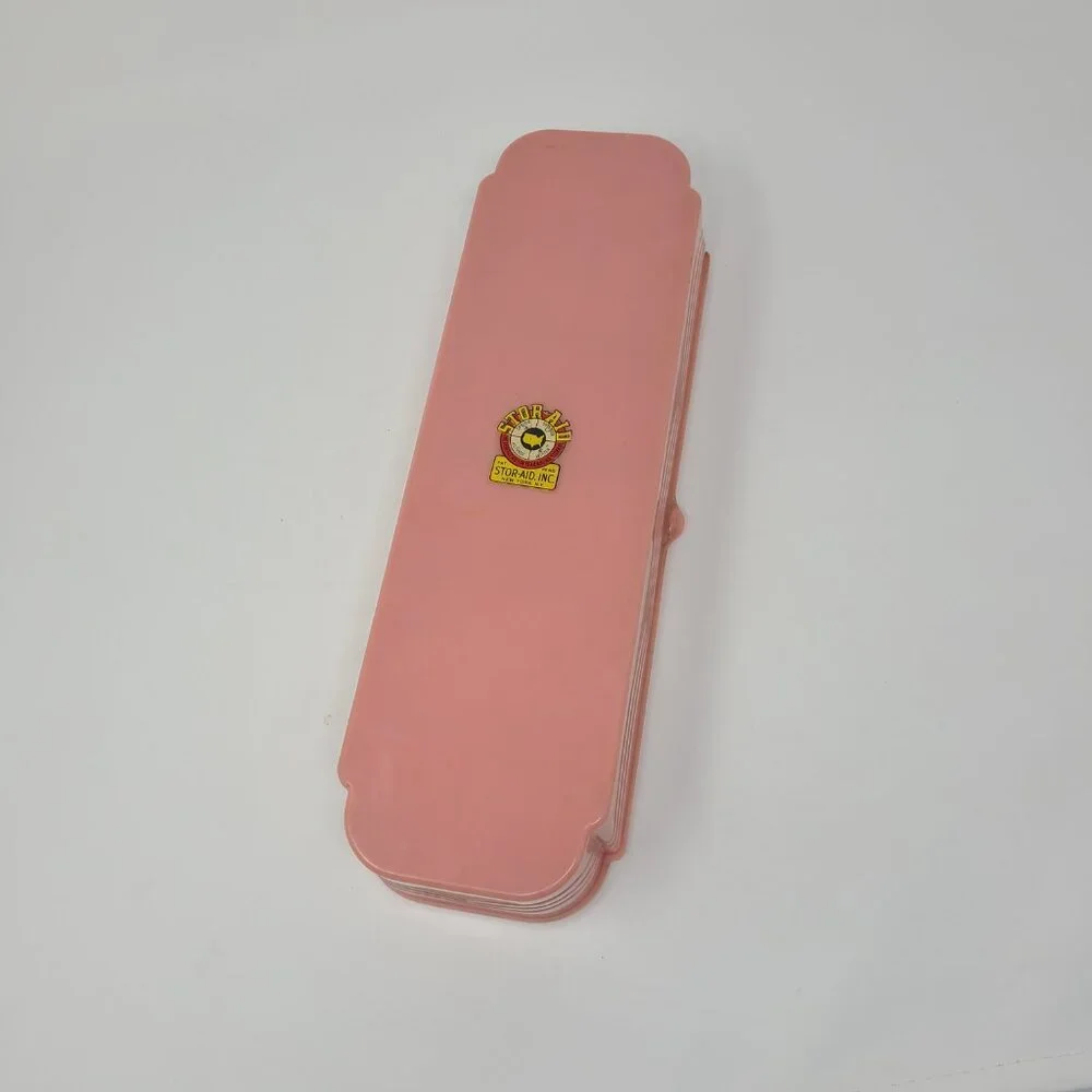 Stor-Aid Vintage Pink Lingerie Storage Container 13x4x2
